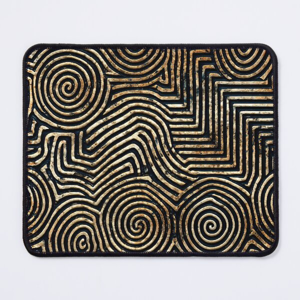 Item preview, Golden Swirl Vermiculation Maze Line Art designed and sold by Piotrek0001.