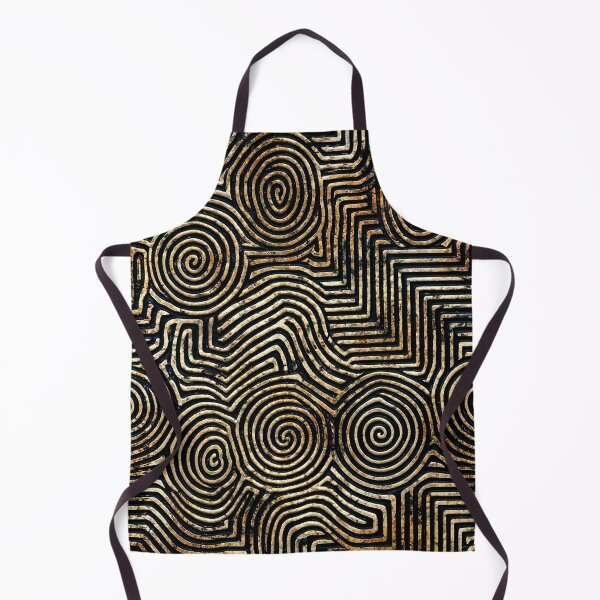 Item preview, Golden Swirl Vermiculation Maze Line Art designed and sold by Piotrek0001.