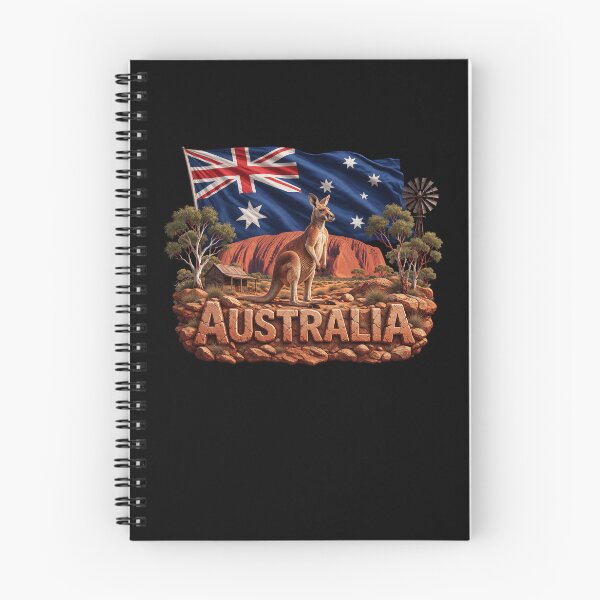 Item preview, Australia Heritage – Kangaroo & Outback Emblem designed and sold by FlagX.