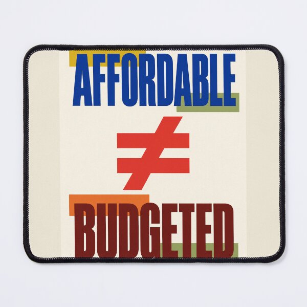 Item preview, Affordable ≠ Budgeted – Funny Budgeting Spiral Notebook designed and sold by astersgraphics.