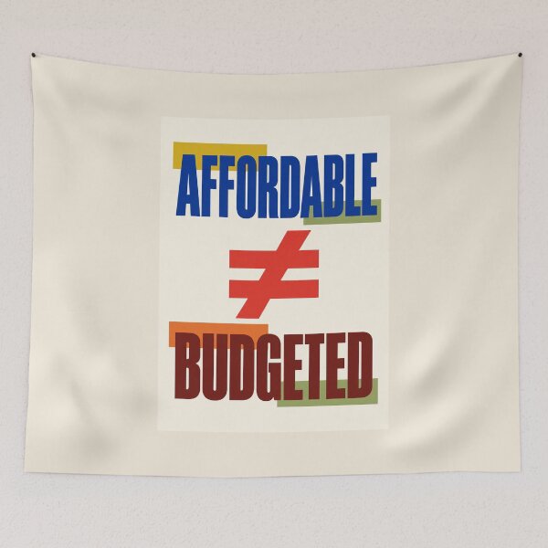 Item preview, Affordable ≠ Budgeted – Funny Budgeting Spiral Notebook designed and sold by astersgraphics.