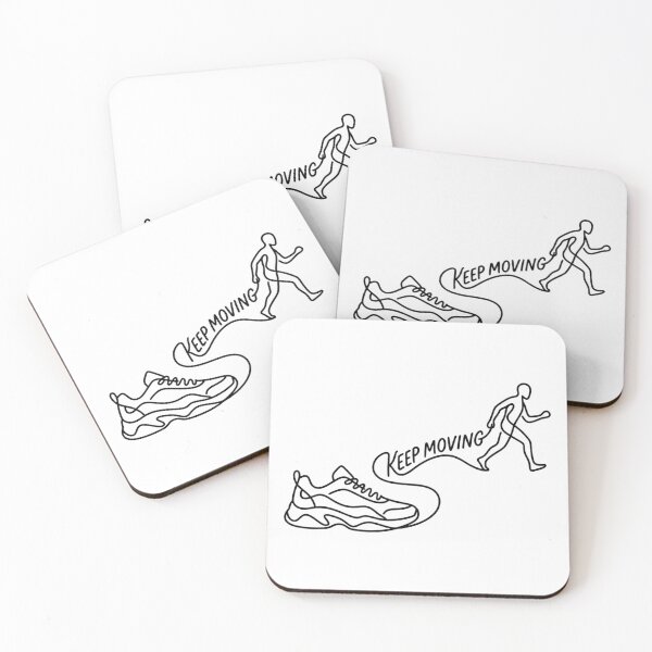 Item preview, Keep Moving - Minimalist Continuous Line Art Sneaker and Runner Design    designed and sold by Nubian Style.