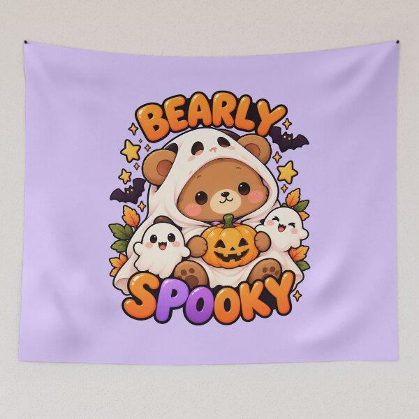 Item preview, Pumpkin With Anxiety – Funny Kawaii Halloween Pumpkin designed and sold by StickyDelights.