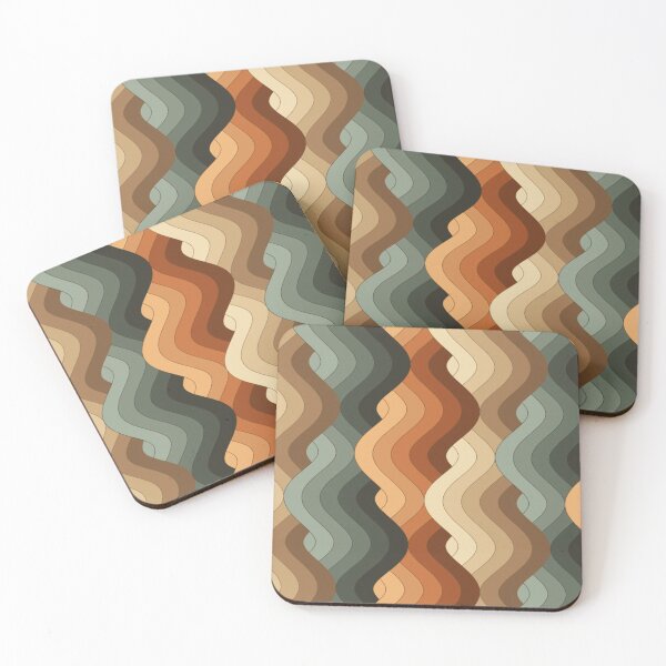 Item preview, Groovy 70s Wavy Swirl Pattern — Retro Earthy Lines Art designed and sold by LYAN-STORE.