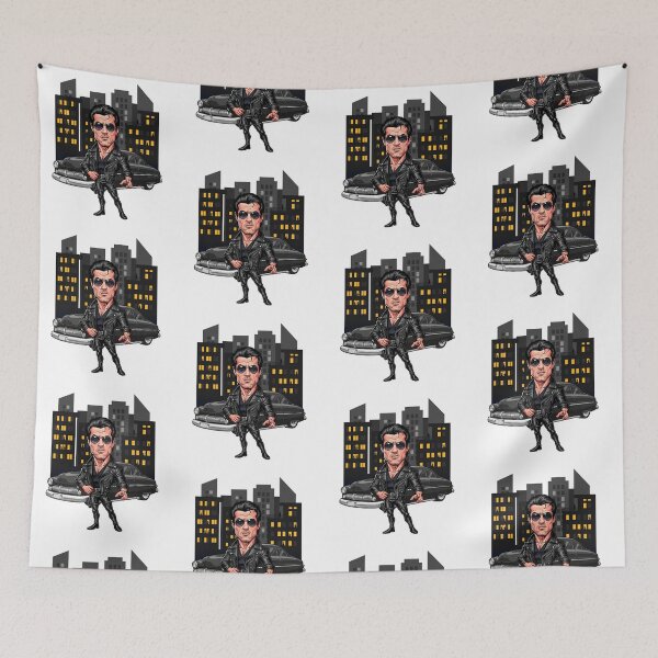 Aperçu de l'œuvre La ville de nuit Cobra Sylvester Stallone créée et vendue par vectorlove.