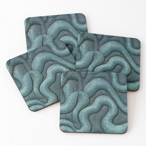Item preview, Deep Teal Sea Coral Tubular Relief Texture designed and sold by Piotrek0001.