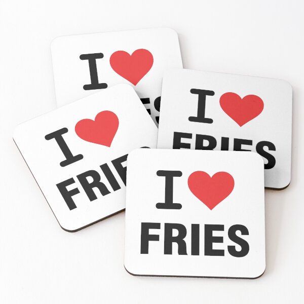 Item preview, I Heart Fries Red Heart Graphic Typography For French Fry Fan And Foodie designed and sold by raedattia.