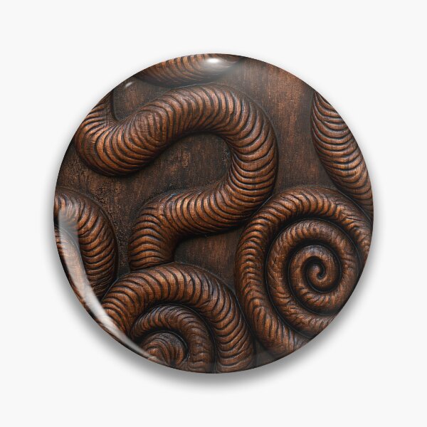Item preview, Carved Wood Spiral Coil Vermiculation Art designed and sold by Piotrek0001.