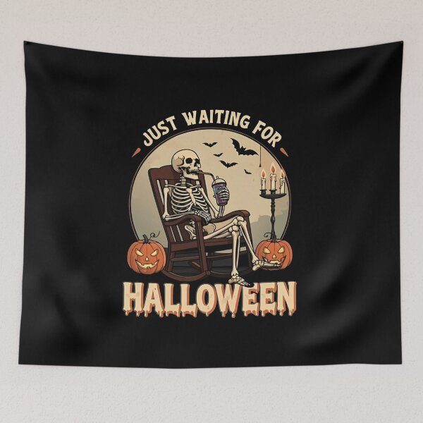 Item preview, Just Waiting For Halloween Skeleton Rocking Chair Pumpkin  designed and sold by Kyilestore.