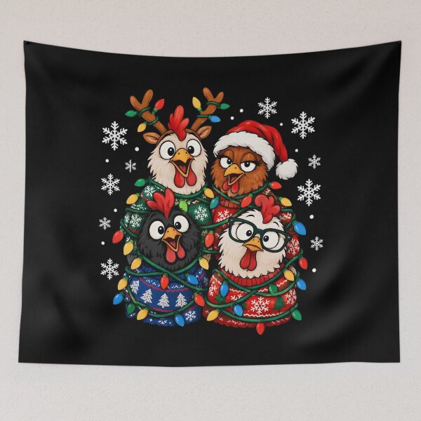 Item preview, Chicken Lover Owner Ugly Christmas Funny Hen Xmas Lights  designed and sold by clothesy7.