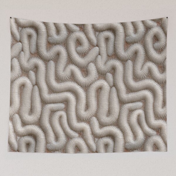 Item preview, Ivory Meandering Tubular Curve Relief Art designed and sold by Piotrek0001.