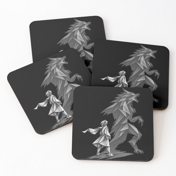 Item preview, Origami Werewolf Shadow – Dark Fantasy Paper Art - PLUSHIWORLD designed and sold by PLUSHIWORLDtm.