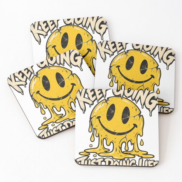Item preview, Keep Going Just Doing Life Melting Smiley Face T-Shirt Design designed and sold by KIDEnia.