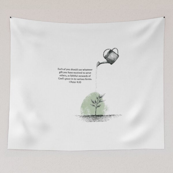 Item preview, Use Your Gifts to Serve Others - 1 Peter 4:10 Christian Purpose & Ministry Encouragement Art designed and sold by QuietBibleLines.