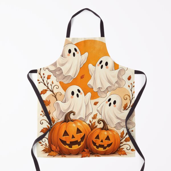 Item preview, Retro Halloween Ghosts and Jack-o'-Lanterns designed and sold by Pure Craft.