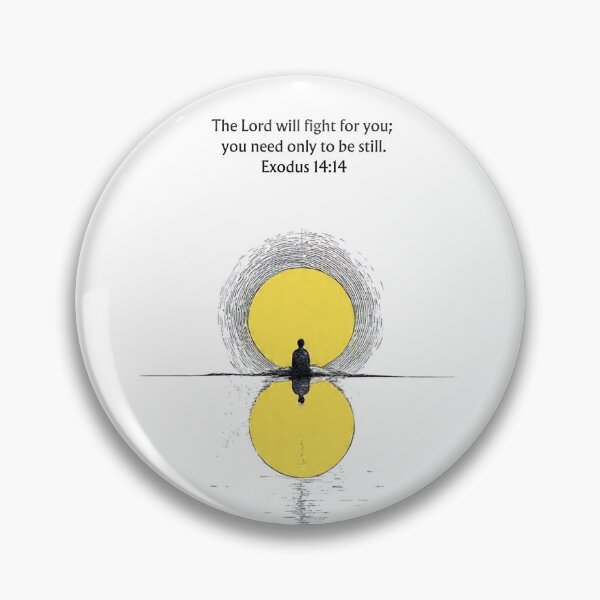 Item preview, Be Still and Trust God - Exodus 14:14 'The Lord Will Fight for You' Christian Wall Art designed and sold by QuietBibleLines.
