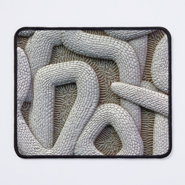 Item preview, White Textured Tubular Worm Track Pattern designed and sold by Piotrek0001.