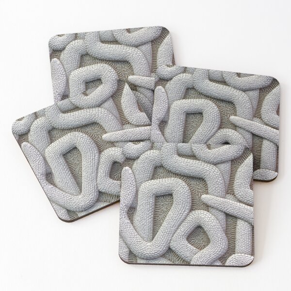 Item preview, White Textured Tubular Worm Track Pattern designed and sold by Piotrek0001.