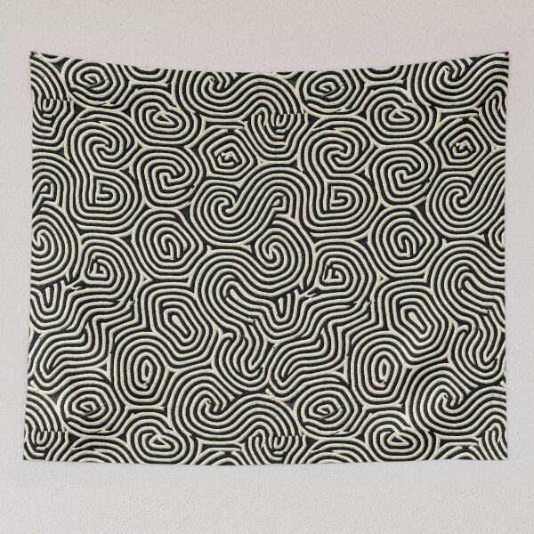 Item preview, Monochrome Concentric Spiral Wave Line Art designed and sold by Piotrek0001.