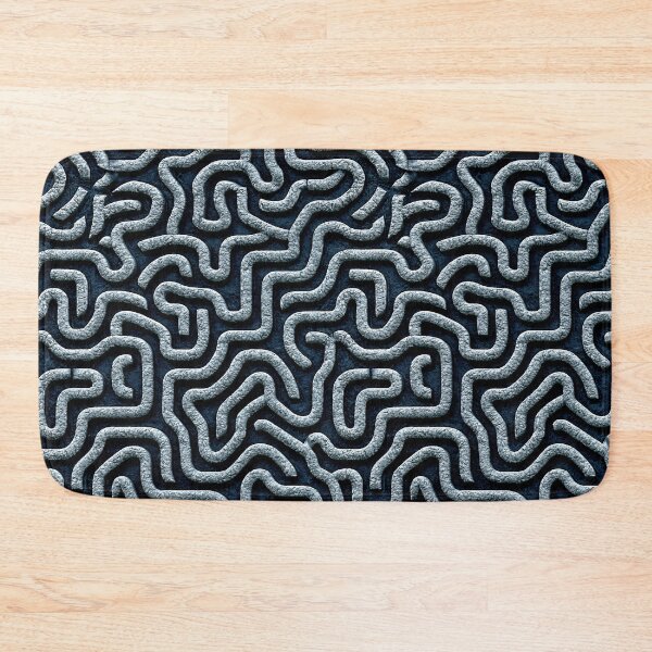 Item preview, Denim Blue Dense Squiggly Maze Pattern designed and sold by Piotrek0001.