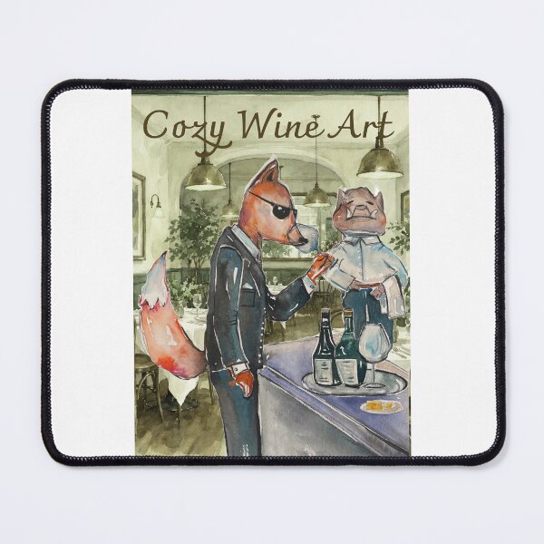 Item preview, Copy of Mr. Fox Wine Tasting with Wild Boar Valet Art designed and sold by WoodlandPlay.