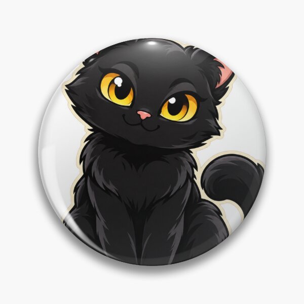 Item preview, Cute Mischievous Black Cat Golden Eyes designed and sold by Menariya.