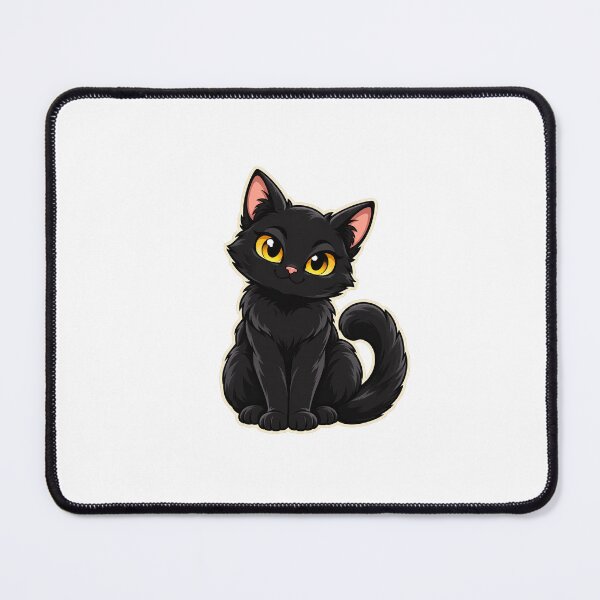 Item preview, Cute Mischievous Black Cat Golden Eyes designed and sold by Menariya.