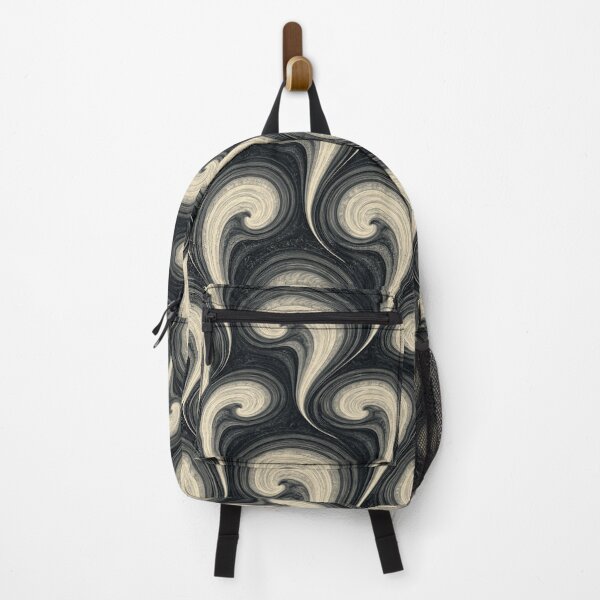 Item preview, Retro Black and Cream Wavy Swirl Relief designed and sold by Piotrek0001.