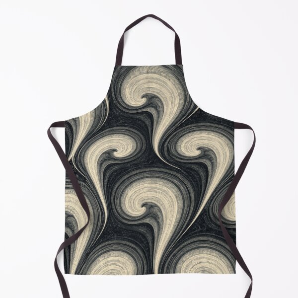 Item preview, Retro Black and Cream Wavy Swirl Relief designed and sold by Piotrek0001.