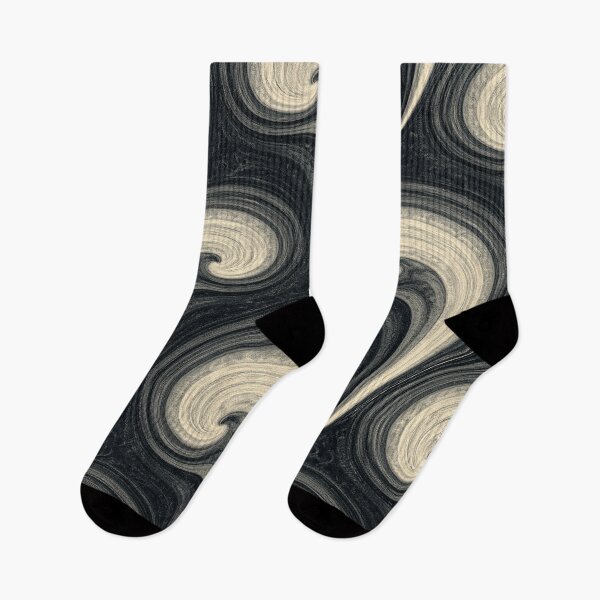 Item preview, Retro Black and Cream Wavy Swirl Relief designed and sold by Piotrek0001.