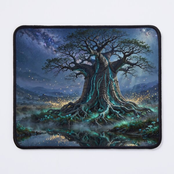 Item preview, The Living Light of the Ancient Baobab designed and sold by DreamyWallVibes.