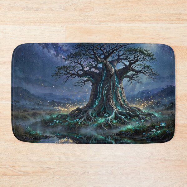 Item preview, The Living Light of the Ancient Baobab designed and sold by DreamyWallVibes.