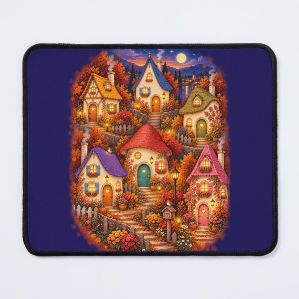 Item preview, Autumn Village at Twilight designed and sold by JessouArt.