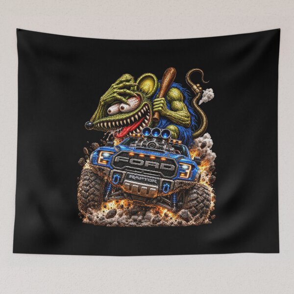 Item preview, Supercharged Blue Monster Truck – Wild Rat Monster Off-Road Adventure designed and sold by artistwill.