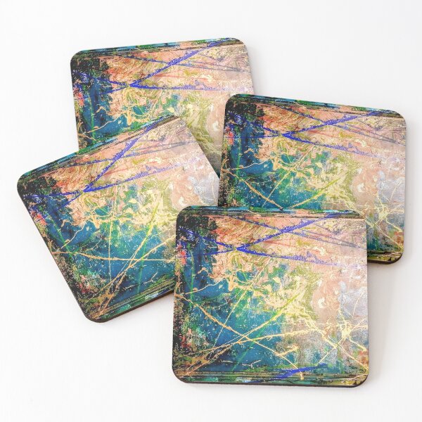 Item preview, GOLDEN TIDE•TEXTURED ABSTRACT•GOLD BLUE GREEN•ABEL LUGO•LSV designed and sold by Lugo Sunset Visions.