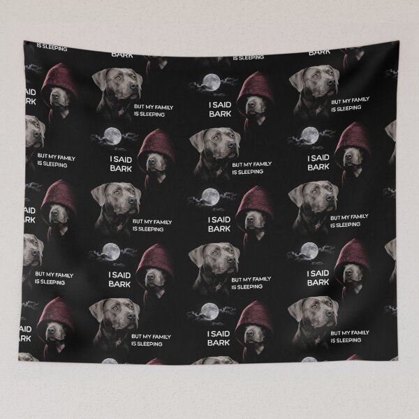 Item preview, Pitbull Barking Dog Moon Family Sleeping designed and sold by d247.