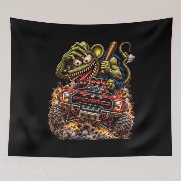 Item preview, Supercharged Red Monster Truck – Wild Rat Monster Off-Road Adventure designed and sold by artistwill.