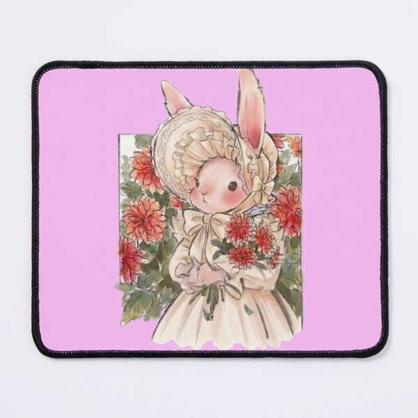 Item preview, Cute Bunny with Vintage Bonnet Bonnet and Red Flowers designed and sold by Merli7.