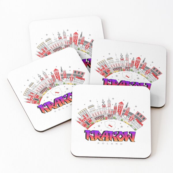Item preview, Krakow Poland Historic City Skyline Travel Souvenir designed and sold by ArtsyExplorer.