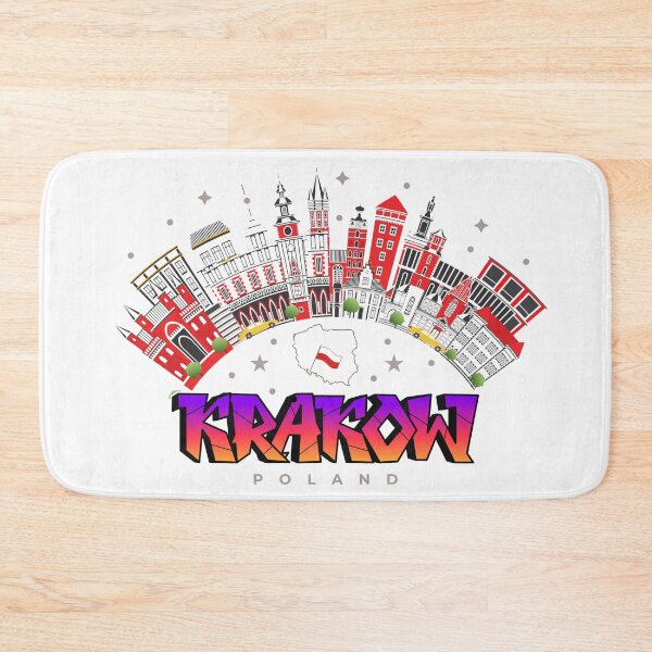 Item preview, Krakow Poland Historic City Skyline Travel Souvenir designed and sold by ArtsyExplorer.