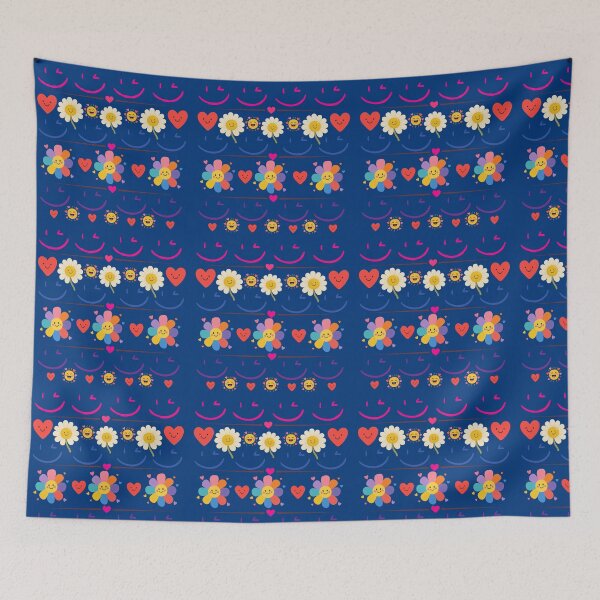 Item preview, Retro Smiley Flowers And Sunshine designed and sold by Azurart2.