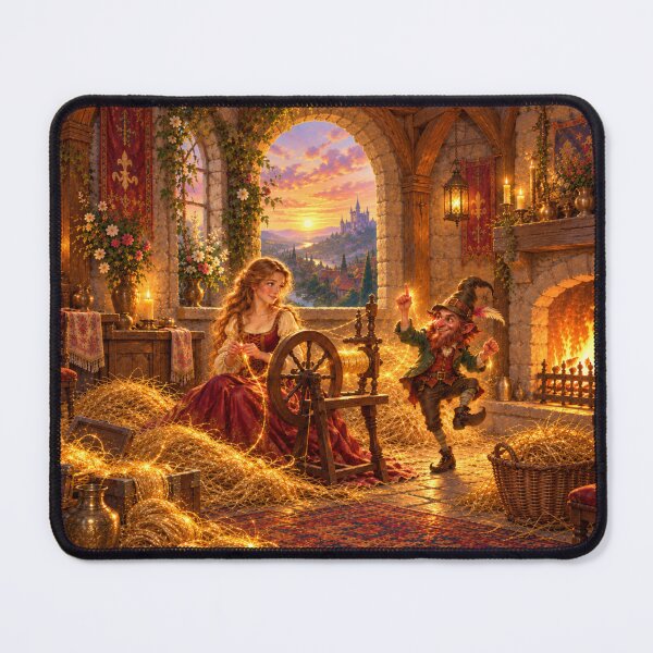 Item preview, Rumpelstiltskin at the golden spinning wheel designed and sold by _ARLUNA_.