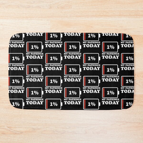 Item preview, Funny 1% Low Battery My Patience Today Retro Graphic designed and sold by Shape Snip Studio.