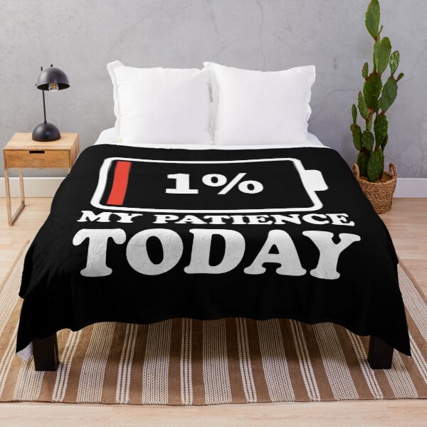 Item preview, Funny 1% Low Battery My Patience Today Retro Graphic designed and sold by Shape Snip Studio.