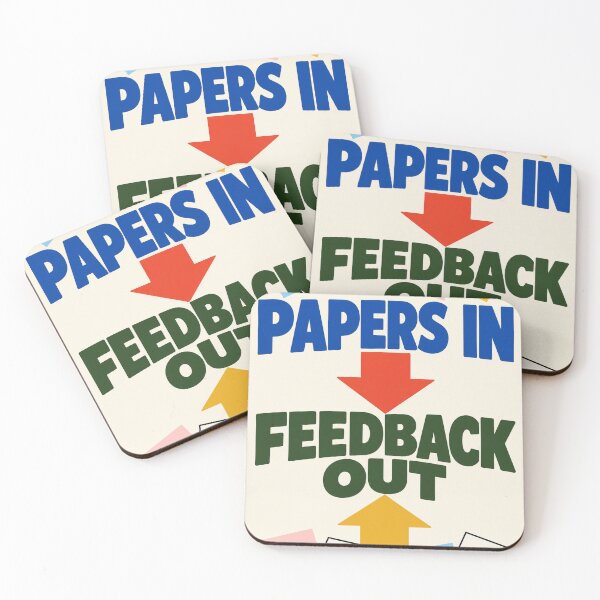 Item preview, Papers In Feedback Out – Funny Teacher Tote Bag designed and sold by astersgraphics.