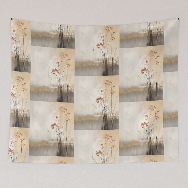 Item preview, Wabi sabi and japandi inspired herbs in autumn colors designed and sold by filigreedigital.