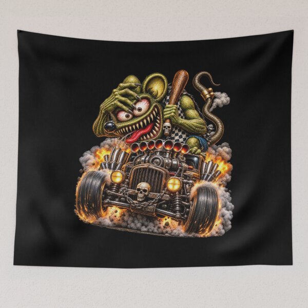 Item preview, Supercharged Rat Rod Monster – Vintage Hot Rod Racing Artwork designed and sold by artistwill.