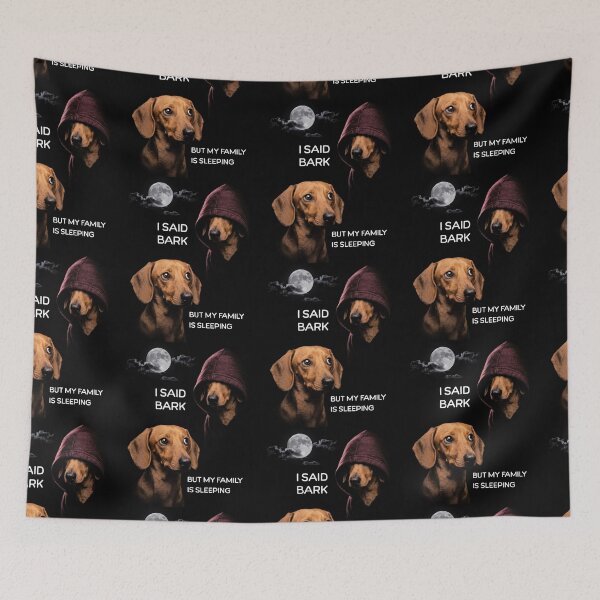 Item preview, Funny Dachshund Barking Moon Sleeping Dog Humor designed and sold by d247.