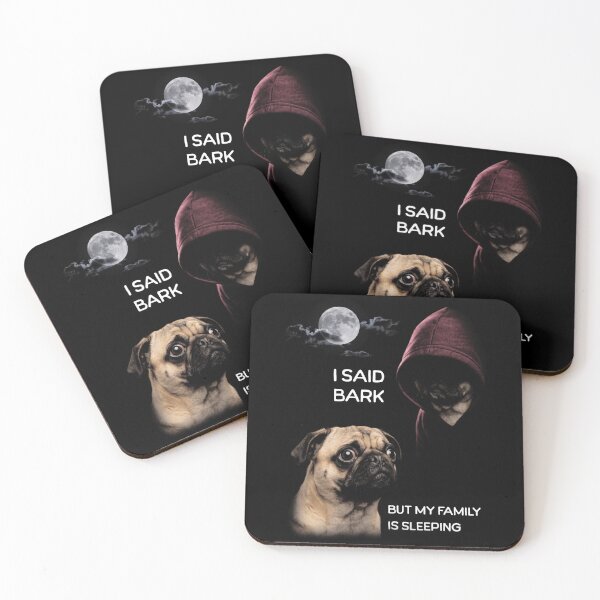Item preview, Divertido pug ladrando a la luna, humor para amantes de los perros designed and sold by d247.