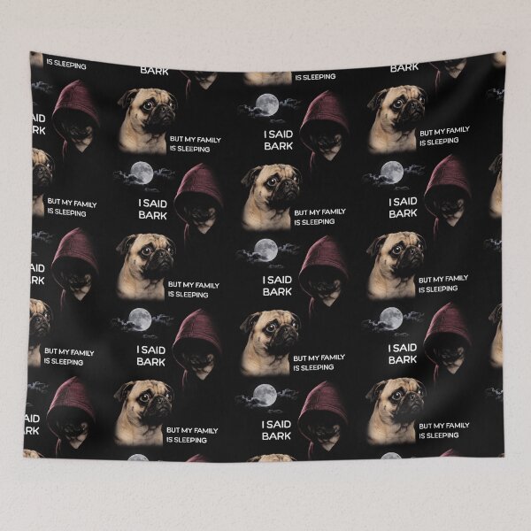 Item preview, Funny Pug Barking Moon Dog Lover Humor designed and sold by d247.